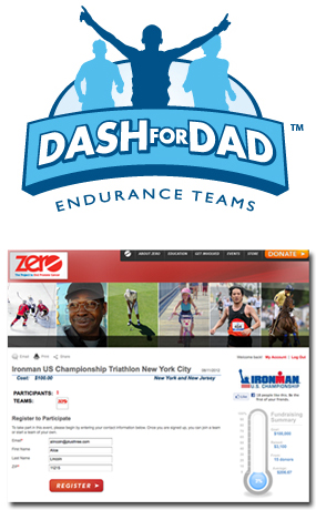 ZERO—The Project to End Prostate Cancer and the DASH FOR DAD Endurance Teams program
